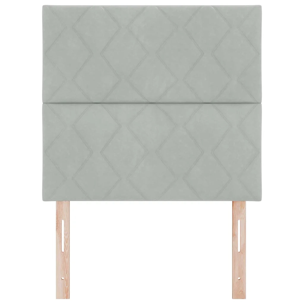 Testiera Grigio chiaro 100 cm Velluto 3337906