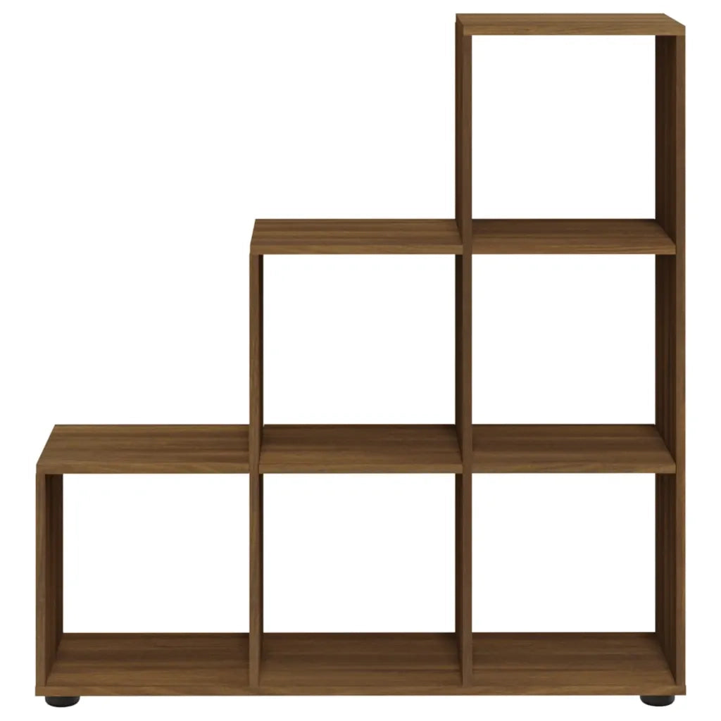Libreria a Scala Rovere Marrone 107 cm in Legno Multistrato 342608