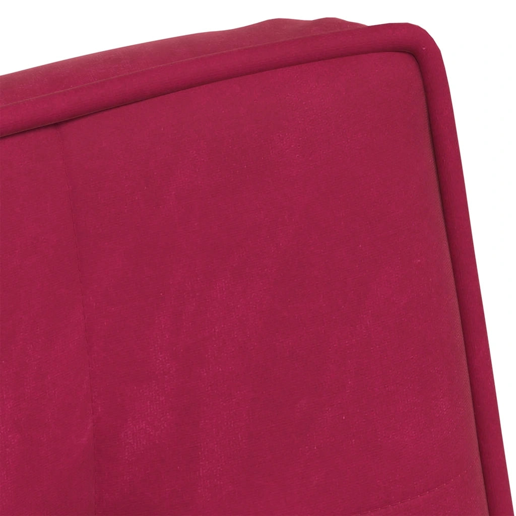 Sedia Relax 64x74x84 cm Rosso Vino in Velluto
