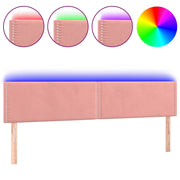 Testiera | Testata a LED Rosa 200x5x78/88 cm in Velluto