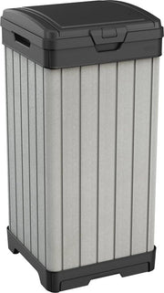 Contenitore per rifiuti per esterni, ideale per la separazione dei rifiuti - 41 x 41 x 87,5 cm, grigio