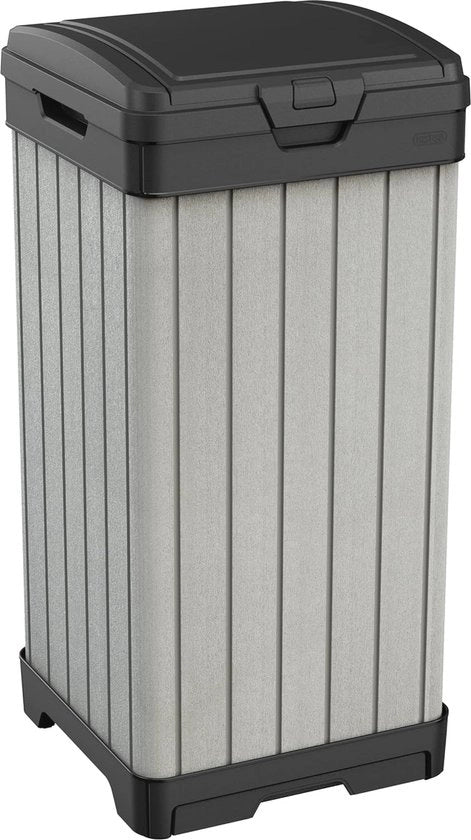 Contenitore per rifiuti per esterni, ideale per la separazione dei rifiuti - 41 x 41 x 87,5 cm, grigio