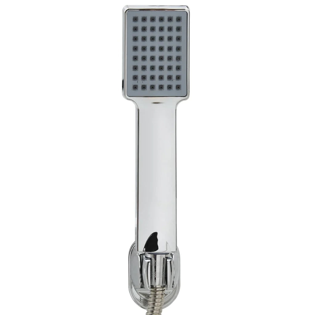 Soffione doccia portatile con tubo flessibile soffione doccia doccetta accessori per il bagno 1,5 m cromato 02_0003794