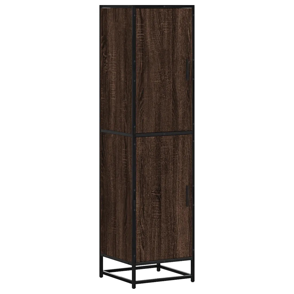 Credenza Rovere Marrone 35,5x35x139cm Legno Multistrato Metallo