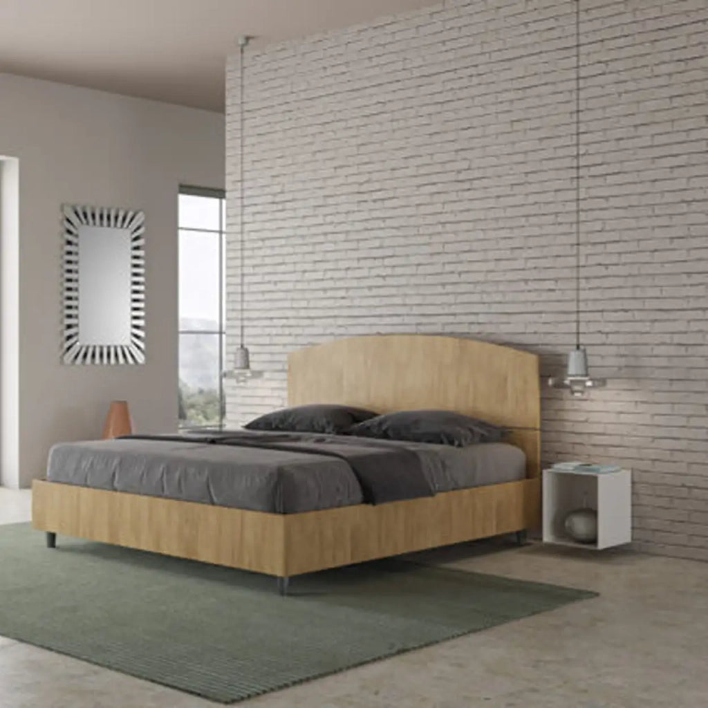 Letto matrimoniale senza rete 160x190 quercia Dora