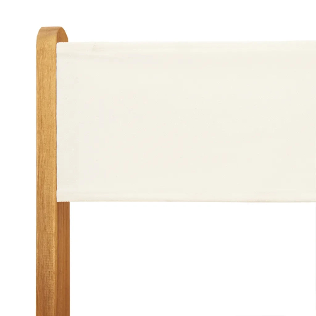 Set Pranzo da Giardino 5pz Crema in Tessuto e Legno Massello 3281784