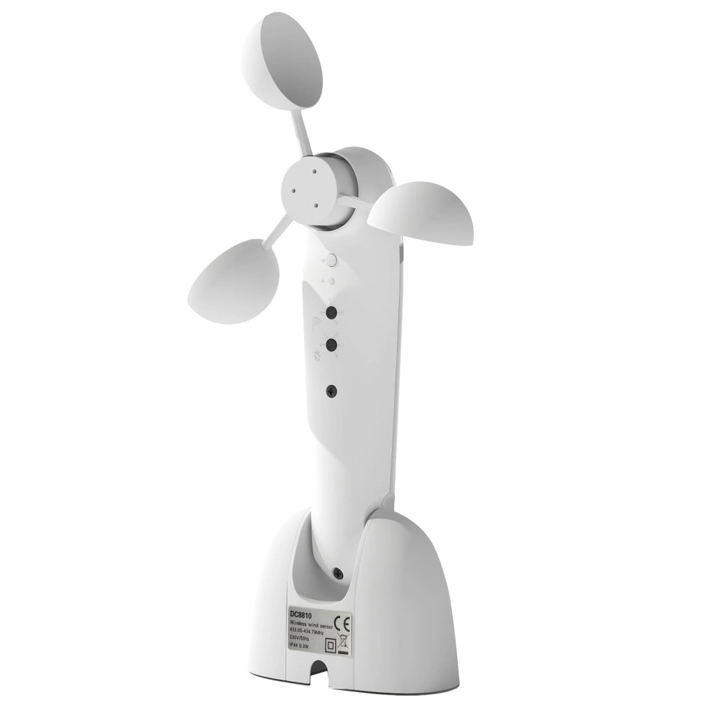 Sensore di Vento Elettrico con Sensore di Sole ¨C zephmum ¨C 22x11x9 cm Bianco
