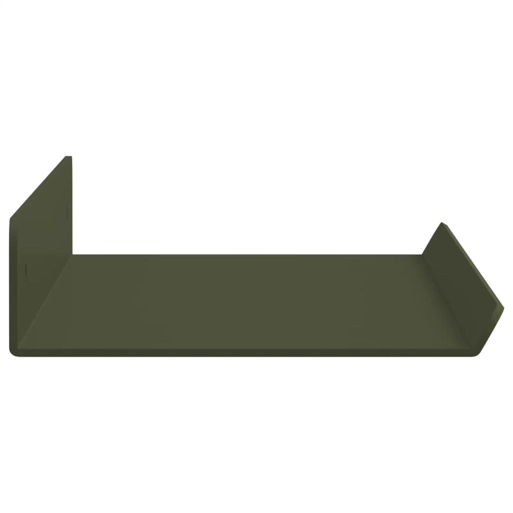 Mensola sospesa 4 pcs Verde oliva 40 x 8,5 x 2,5 cm Acciaio