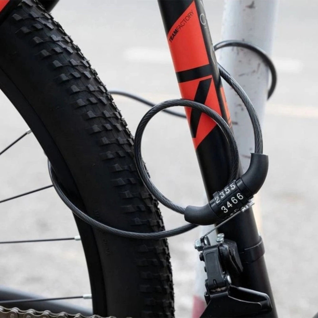 Lucchetto Bicicletta Cavo Acciaio 8x1200 mm Combinazione Fissa | 65347