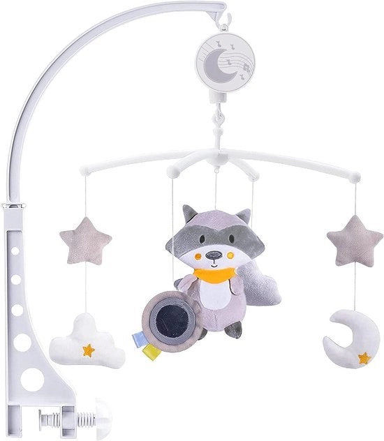 Culla Mobili con Musica - Culla Mobili Musicale - Culla Universale per Bambini - Attività Musicale per Bambini - Culla e Carrello per Neonati - Culla e Carrello con Giocattoli - Culla e Carrello per Bambini Nuovi Nati