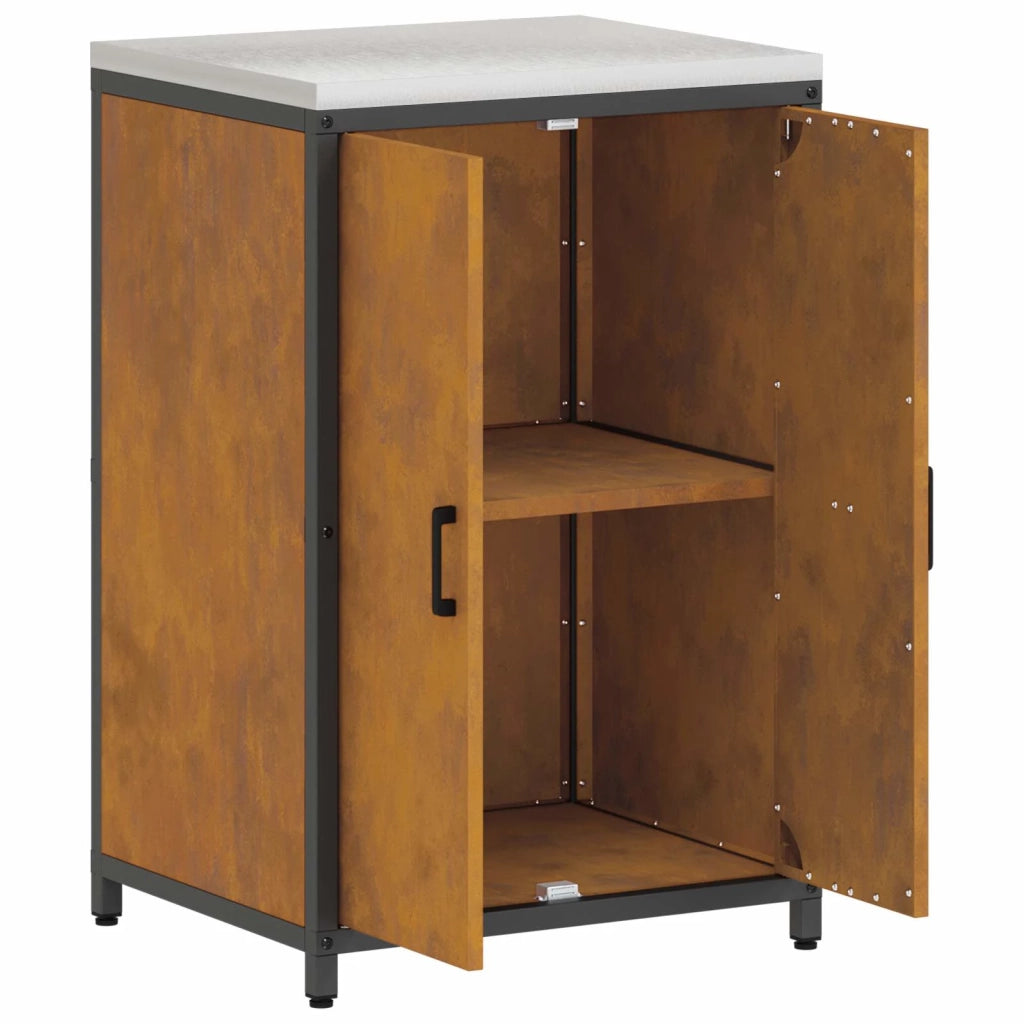 Stoccaggio in cucina con porta Ruggine 60 x 50 x 92 cm Acciaio 874995