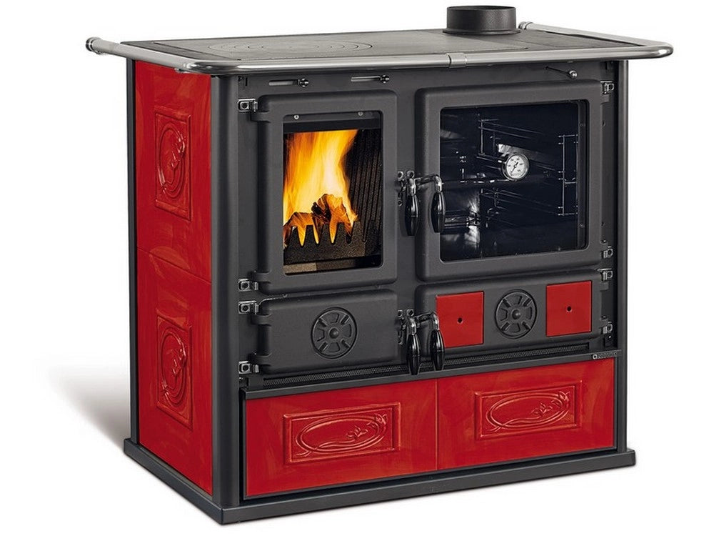 1pz la nordica cucina a legna rosa 5.0 vst ceramica col. liberty bordeaux cod:ferx.vit49561