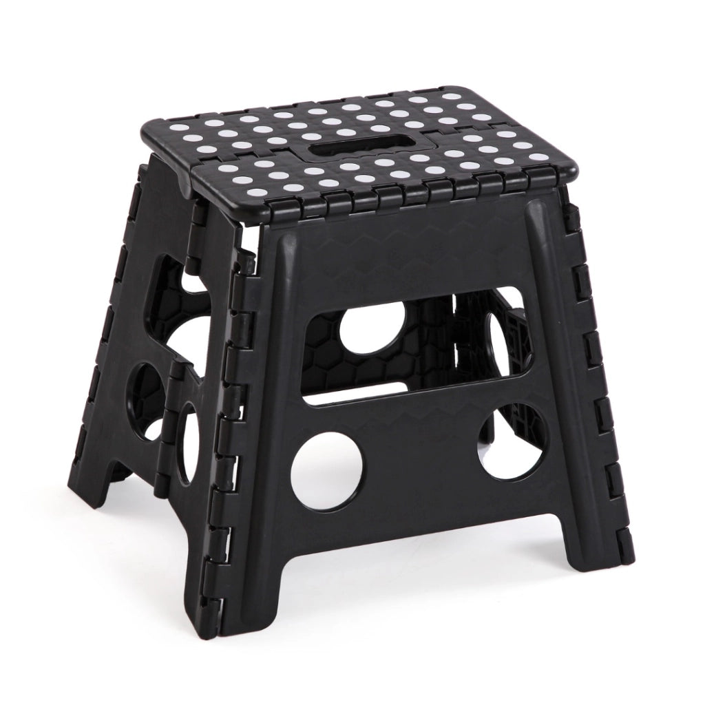Sgabello pieghevole nero grande P.P. SUPER RESISTENTE h.39cm
