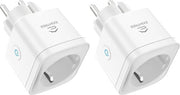 Pil Smart 3680W con Contatore di Consumo di Energia e Comando vocale e Timer - Compatibile con Alexa e Google Assistant - Set da 2
