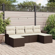 Set Divano da Giardino 6 pcs Marrone polyrattan 3354137