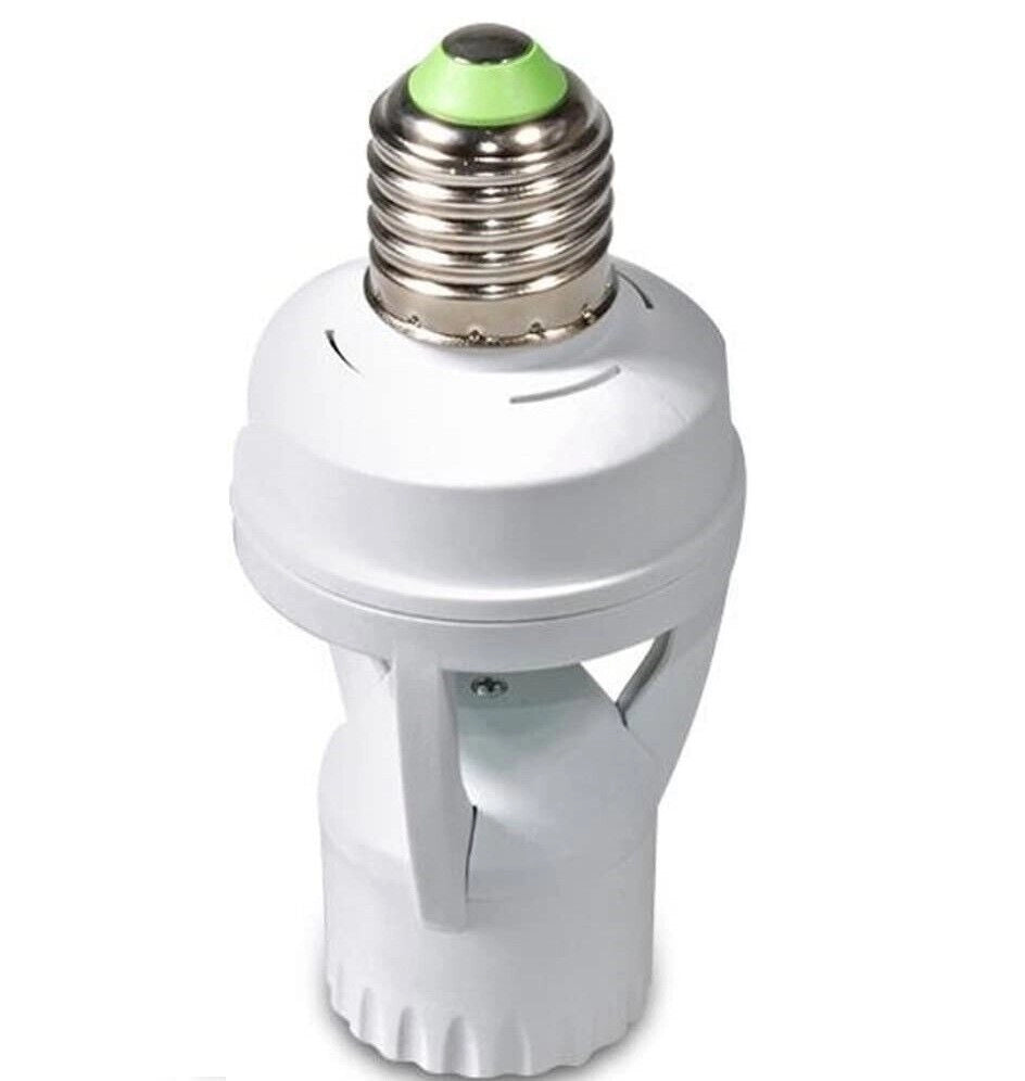 Portalampada E27 con sensore di movimento 360 rilevatore presenza per lampadine