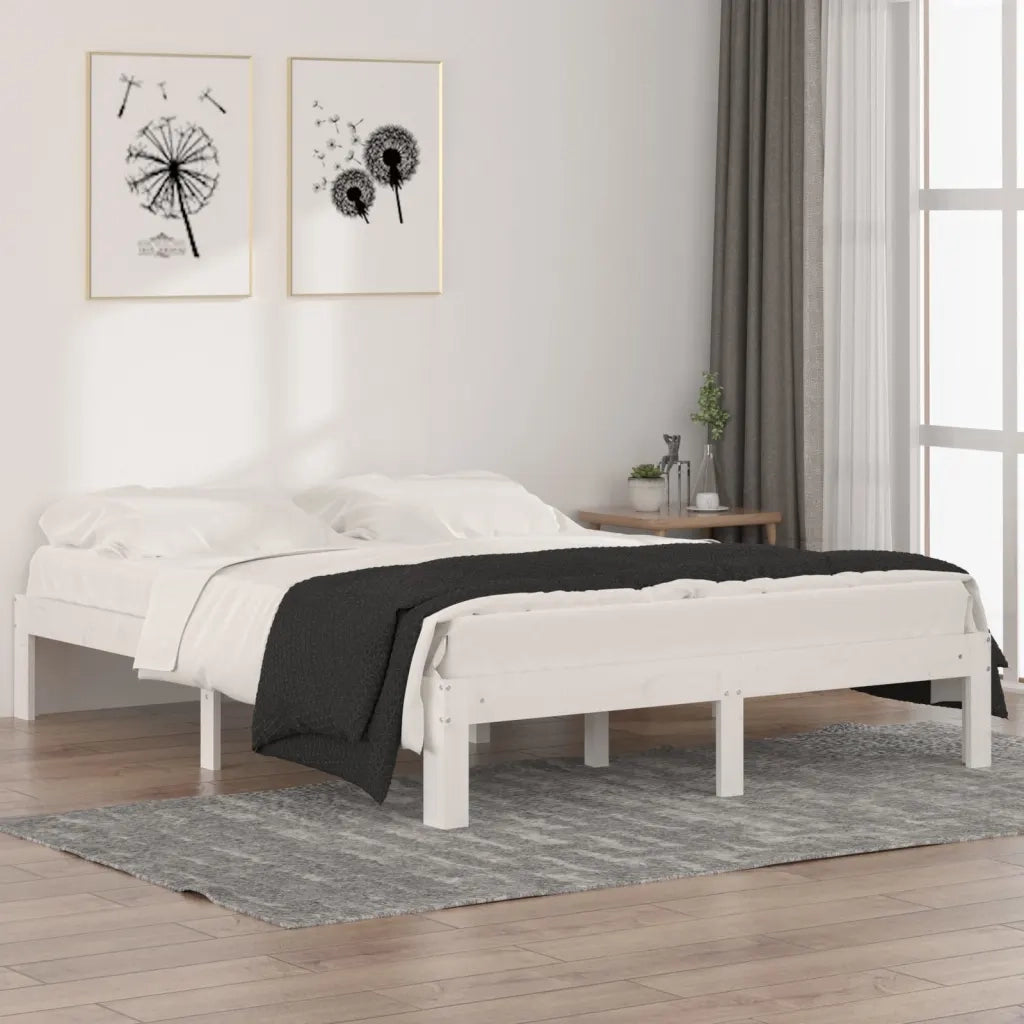 Giroletto Bianco in Legno Massello 150x200 cm King Size 810371