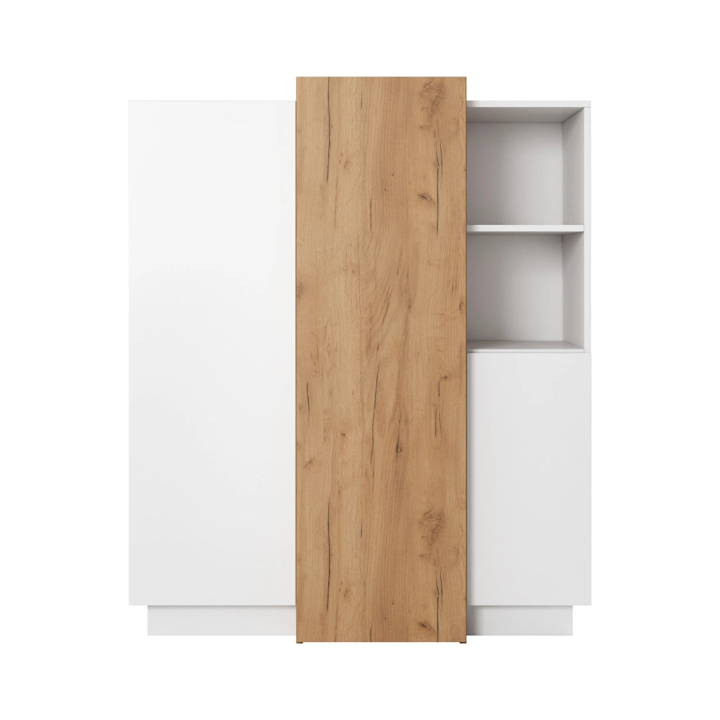 Madia Gasima, Credenza 8 Ripiani, 100x45x134h cm Bianco