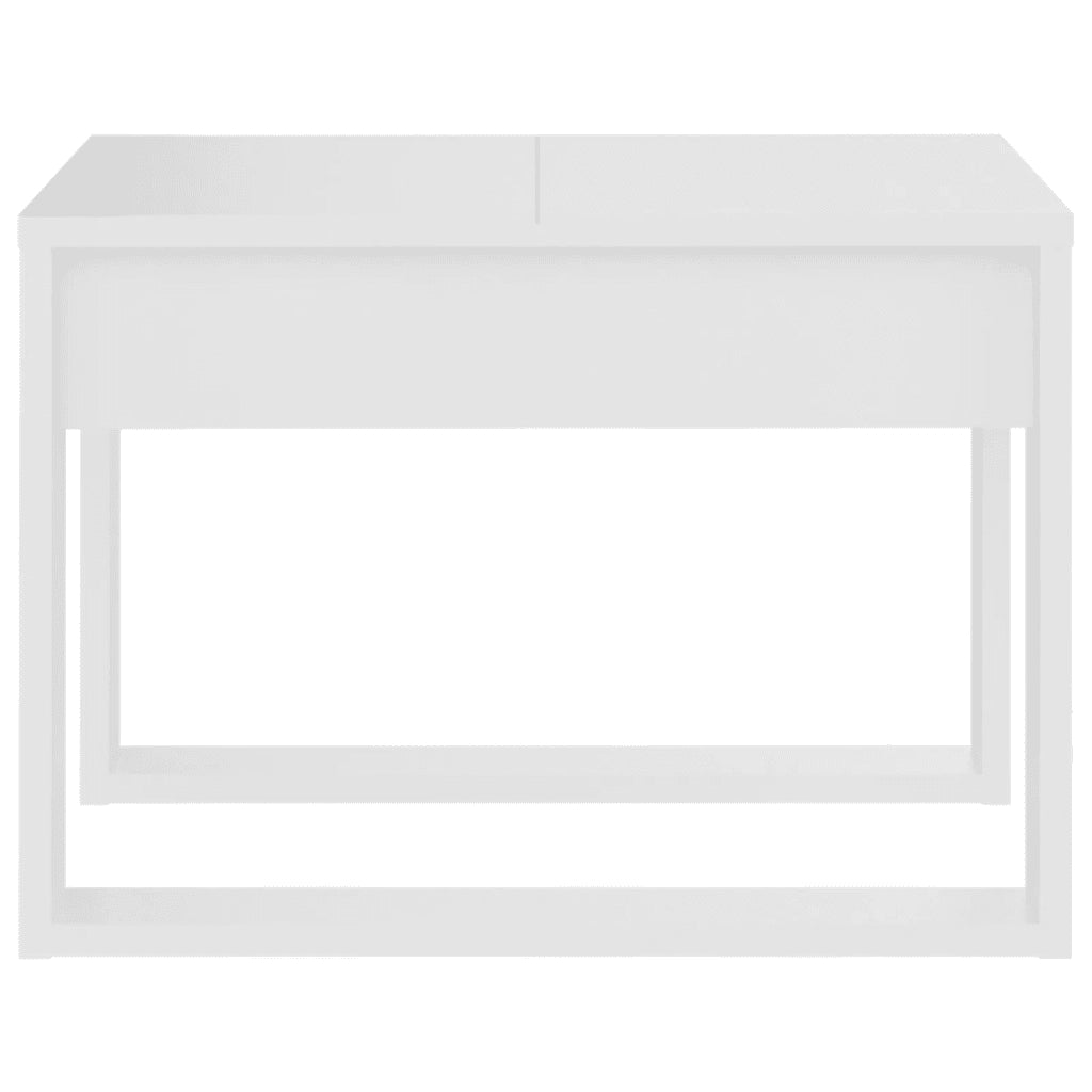 Tavolino Bianco 50x30x50 cm in Legno Multistrato 808621
