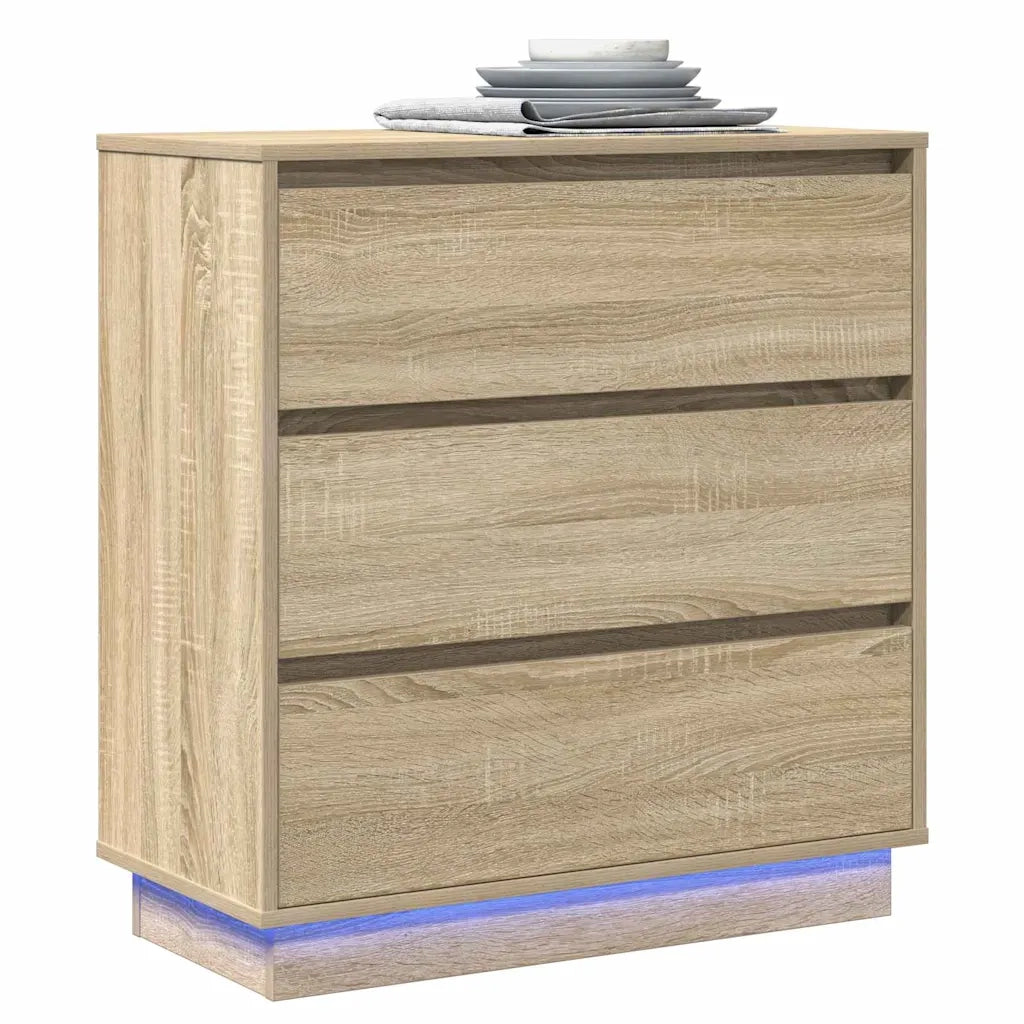Armadio da Notte con cassetto Rovere Sonoma 71 x 34,5 x 75 cm 869636