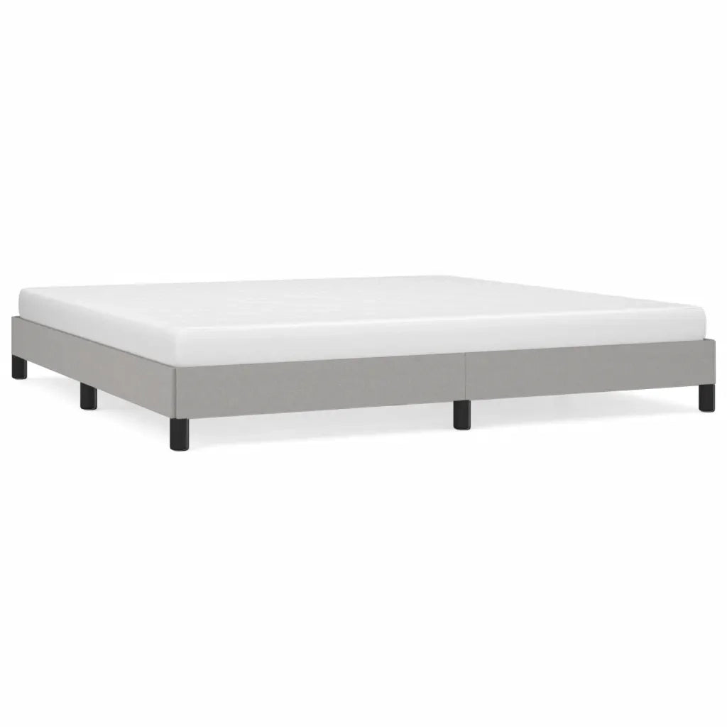Giroletto senza Materasso Grigio Chiaro 200x200 cm Tessuto