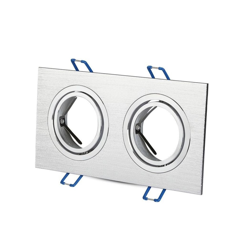 Spazzo di alluminio quadrato 2*GU10