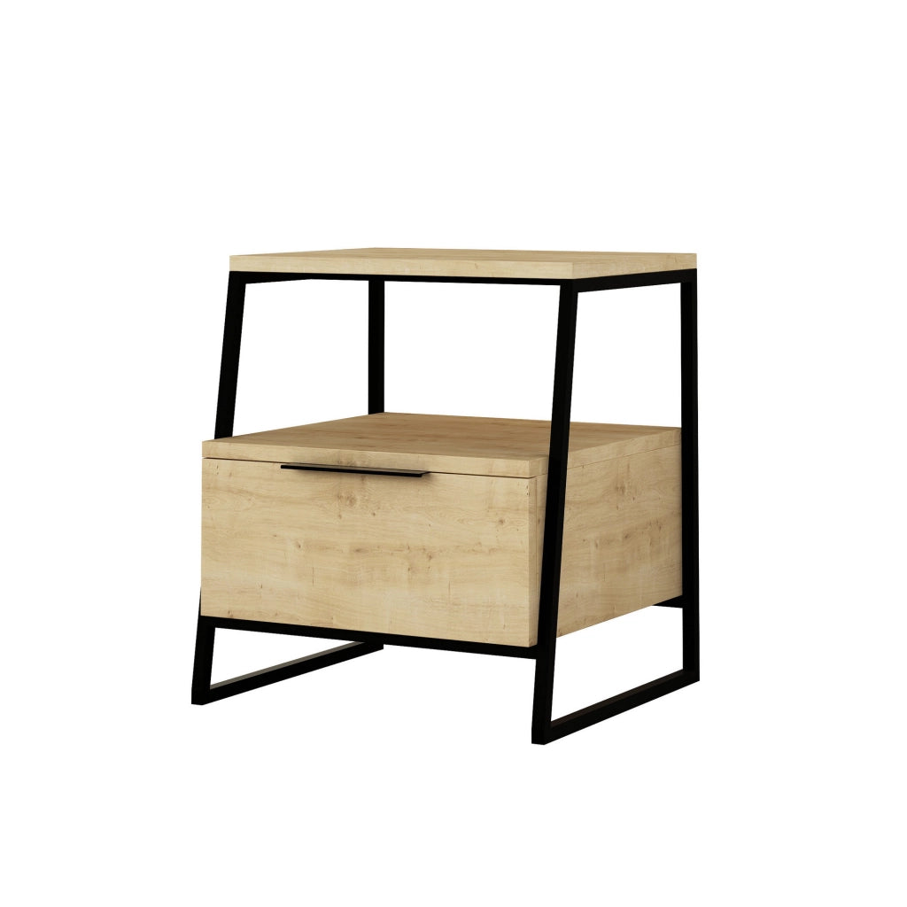 Comodino in legno "Pal" 45 x 40 x 50 cm - Rovere