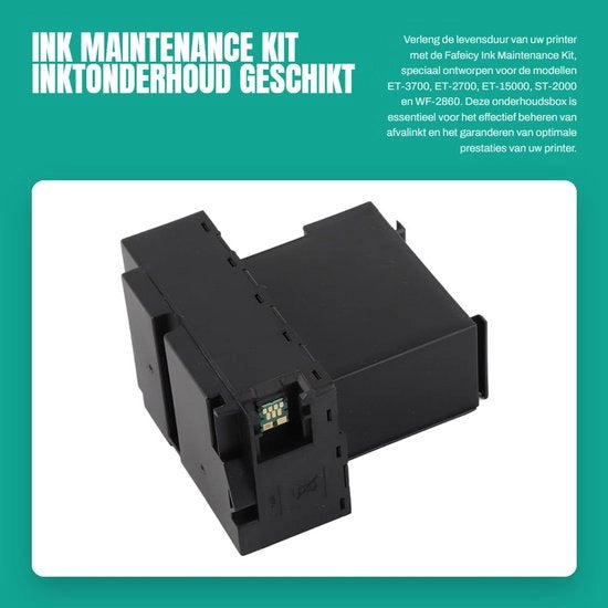Kit di Manutenzione per Stampante - Compatibile con ET-3700/ET-2700/ET-15000/ST-2000/WF-2860 - Dimensioni Compresse 10,5 x 6,5 x 10,5 cm - Sponda Integrata - Materiale Plastico - Estende la Durata di Vita della Stampante - Parte di Ricambio per Stampante