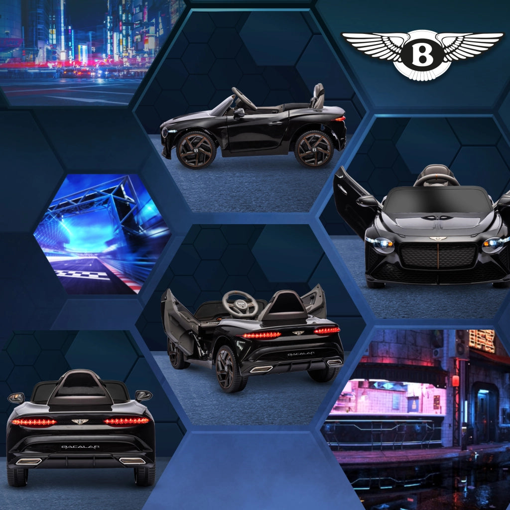 Auto elettrica per bambini Bentley Bacalar nero ¨C zephmum ¨C 12V 2 motori telecomando 3-5 anni