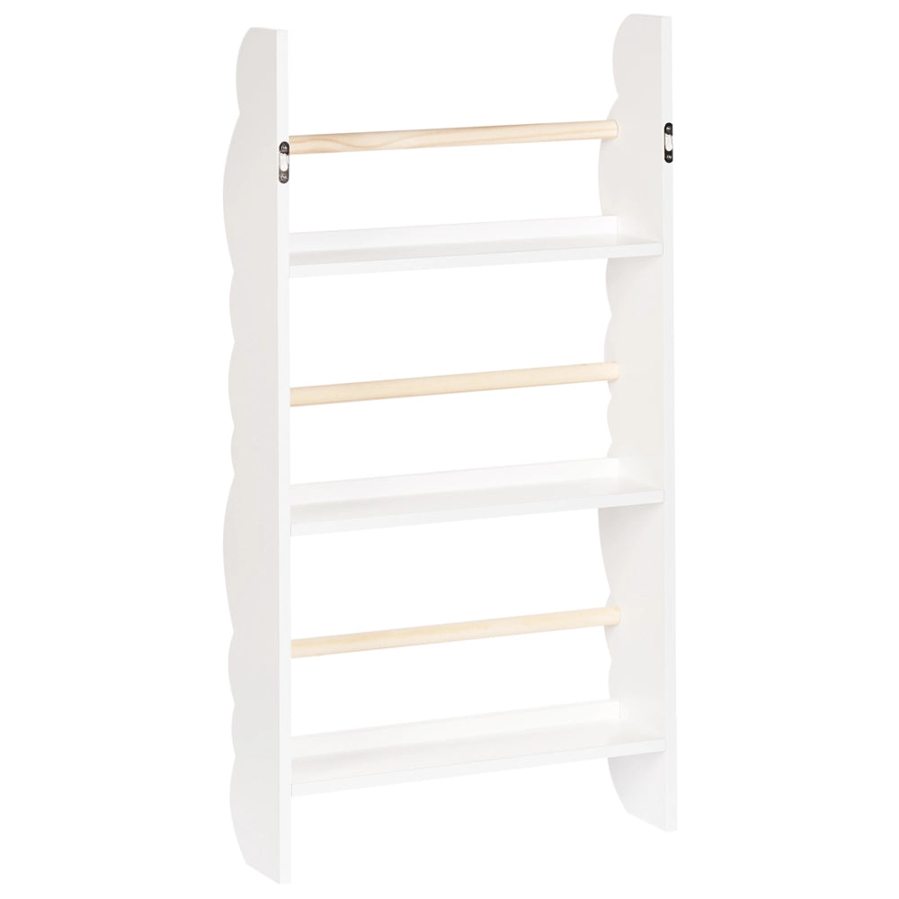 Libreria a muro bianco a 3 piani in legno di pino MDF Camera dei bambini