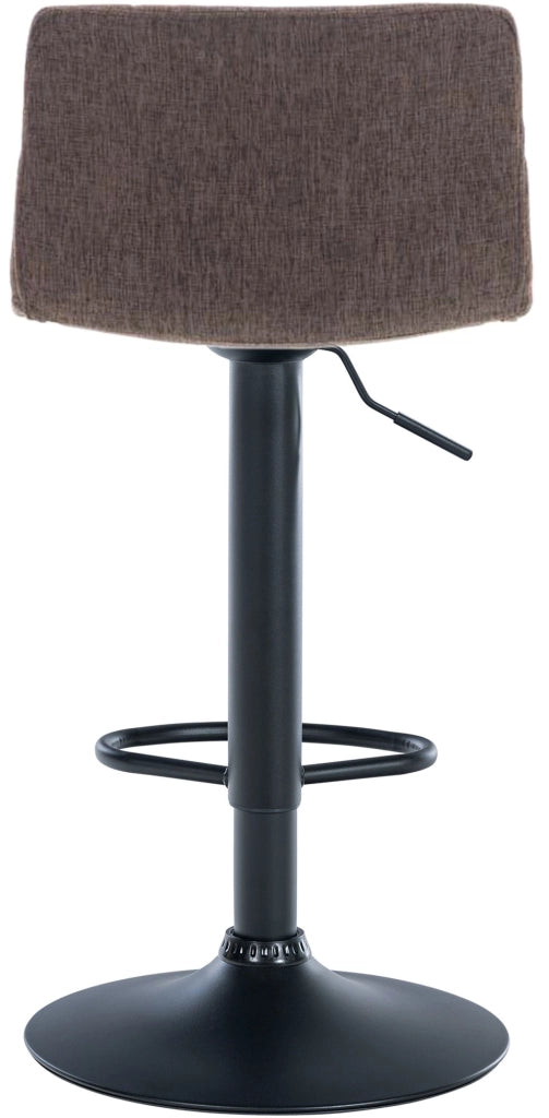 Sgabello HOVER in tessuto marrone,Metallo nero opaco