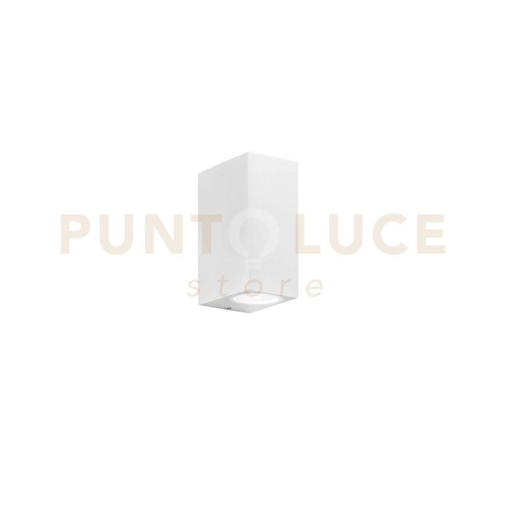 APPLIQUE BIEMISSIONE QUBO BIANCA 2 LUCI ATTACCO GU10 IP54 6,7X9,3X15,1CM