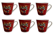 Set 6 Tazzine Tazze Caffe' Natalizie Natale Senza Piattini in Ceramica
