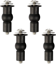 Accessori per toilet con vite fissa, 2 set di accessori di fissaggio per toilet universali, set di viti e bulloni in gomma per espansione, viti per toilet, accessori, cardano in acciaio inox 304 per toilet.