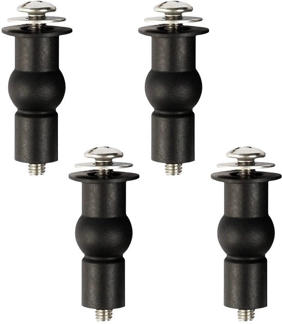 Accessori per toilet con vite fissa, 2 set di accessori di fissaggio per toilet universali, set di viti e bulloni in gomma per espansione, viti per toilet, accessori, cardano in acciaio inox 304 per toilet.