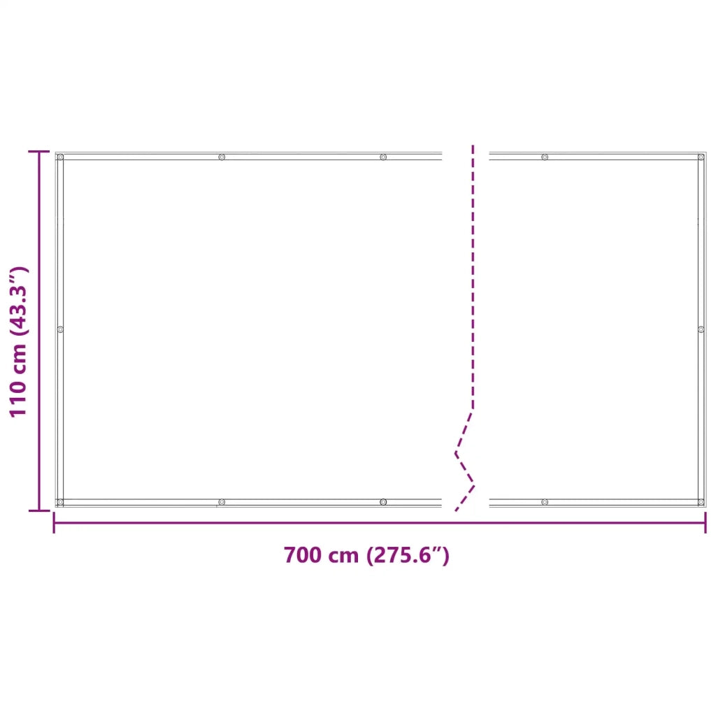 Schermo da balcone | Paravento da Balcone Blu 110 x 700 cm Tessuto Oxford