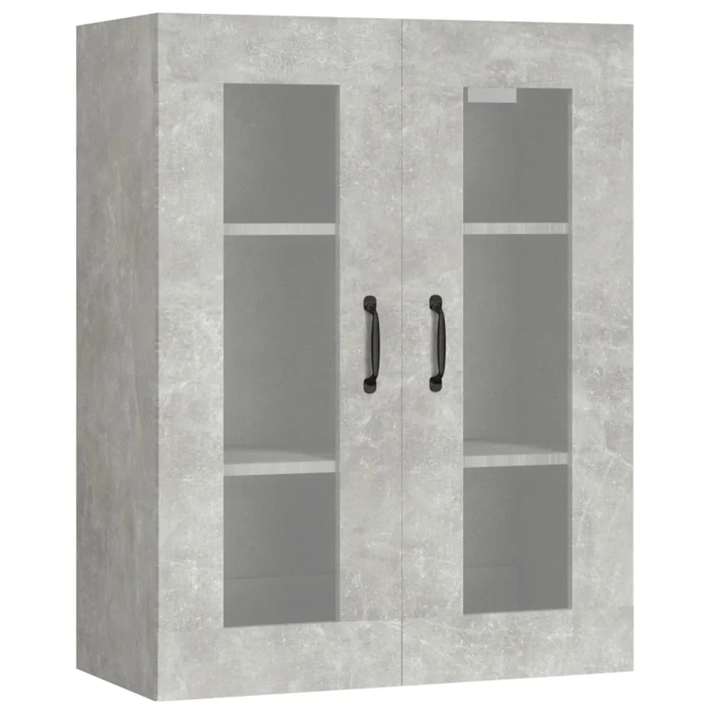 Mobile contenitore a parete pratico e dal design moderno 69 x 34 x 90 cm in legno grigio cemento 02_0048026