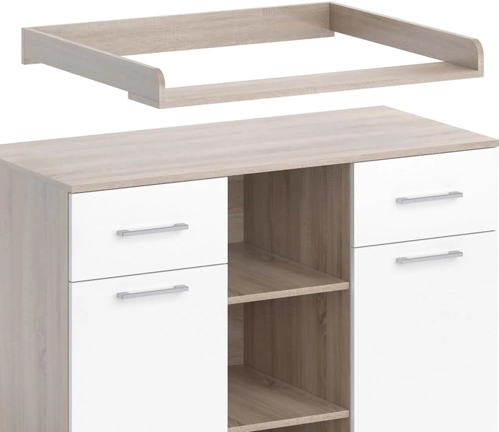 Fasciatoio Leonie, Sonoma, 113 x 109 cm, con fasciatoio rimovibile per l'utilizzo come cassettiera