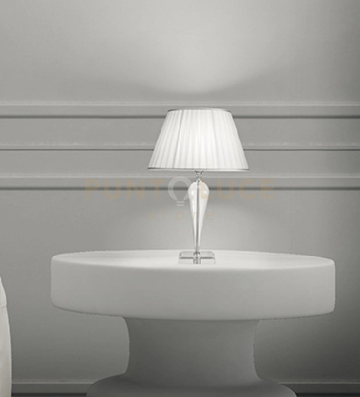 LUMETTO RAVEL CRISTALLO E CROMO ATTACCO E14 1 LUCE H. 29+17CM