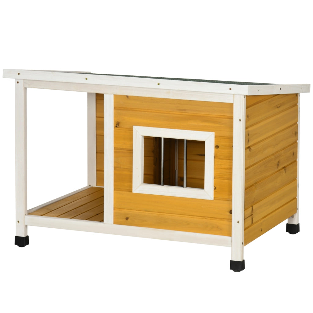 Cuccia per Cani da Esterno ¨C Zephmum ¨C Legno di Abete, Coperta, 85.5x62x60 cm