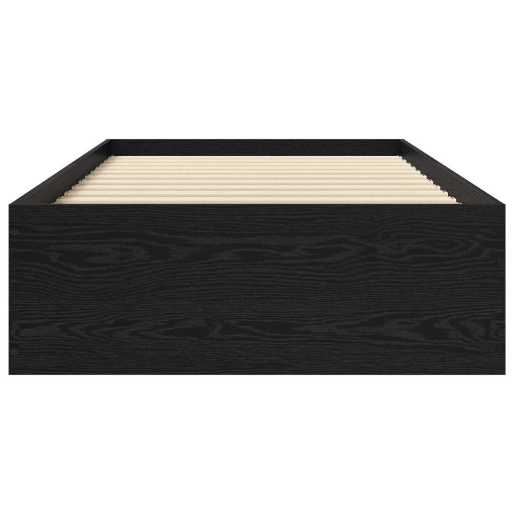 Telaio del letto con storage Rovere Nero 80 x 200 cm 3429531