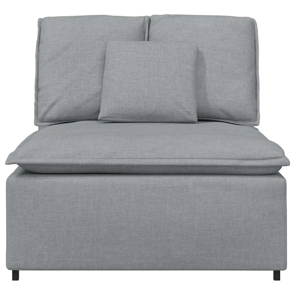 Modulo Centrale Divano Modulare con Cuscini Grigio Chiaro 100cm CFW2189644