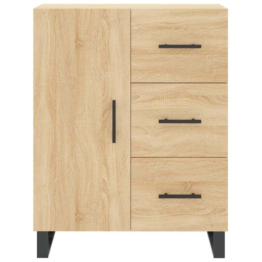 Buffet credenza cassettiera armadio mobile contenitore organizer cucina soggiorno salotto rovere Sonoma alto 69,5 x 34 x 180 cm legno ingegnerizzato marrone 02_0034190