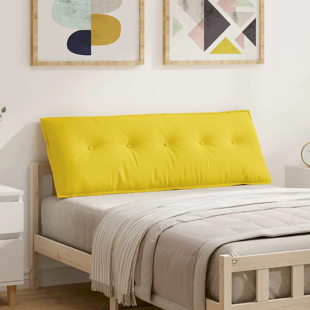 Cuscino per Schiena | Cuscino dorsale Giallo Chiaro 140 x 19 x 50 cm Tessuto