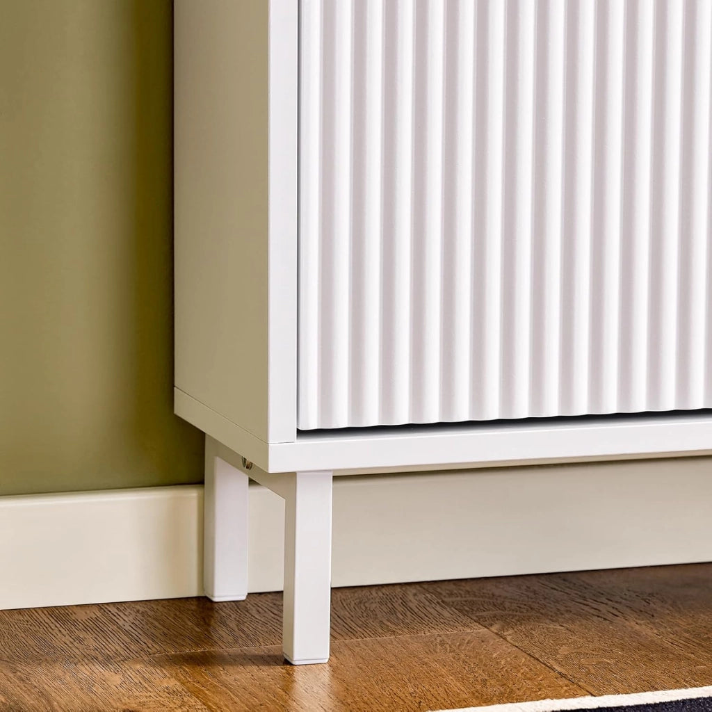 Scarpiera Salvaspazio Slim - Mobile Scarpiera 50 cm Larghezza con 3 ante battenti - Ideale per Ambienti Ristretti - Ingresso, Corridoio o Camera 50x19x130 cm Bianco FSR177-H-W