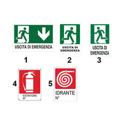 CARTELLO IN PLASTICA SEGNALATORI D'EMERGENZA 3 Emergenza C FF