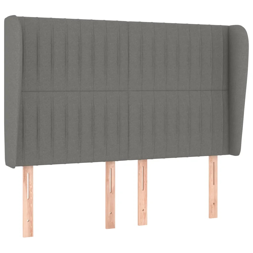 Giroletto a Molle con Materasso Grigio Scuro 140x200cm Tessuto