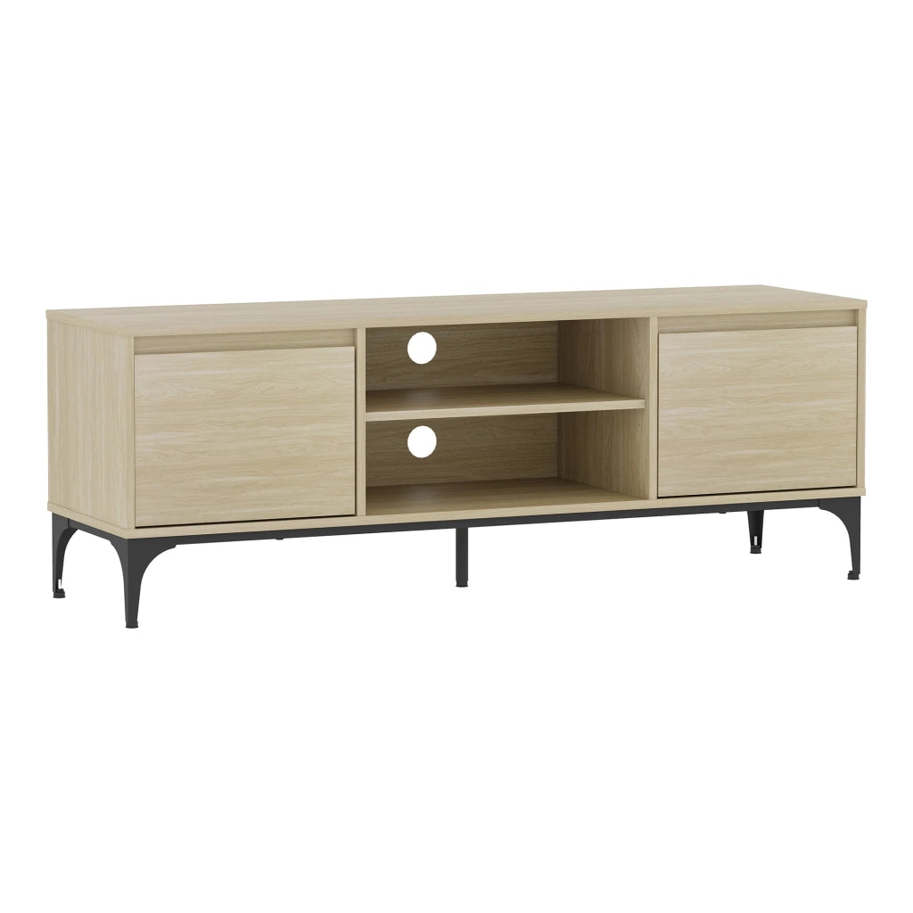 Mobile porta TV mobile porta TV per soggiorno mensola 140 x 40 x 50 cm effetto rovere chiaro 03_0010065