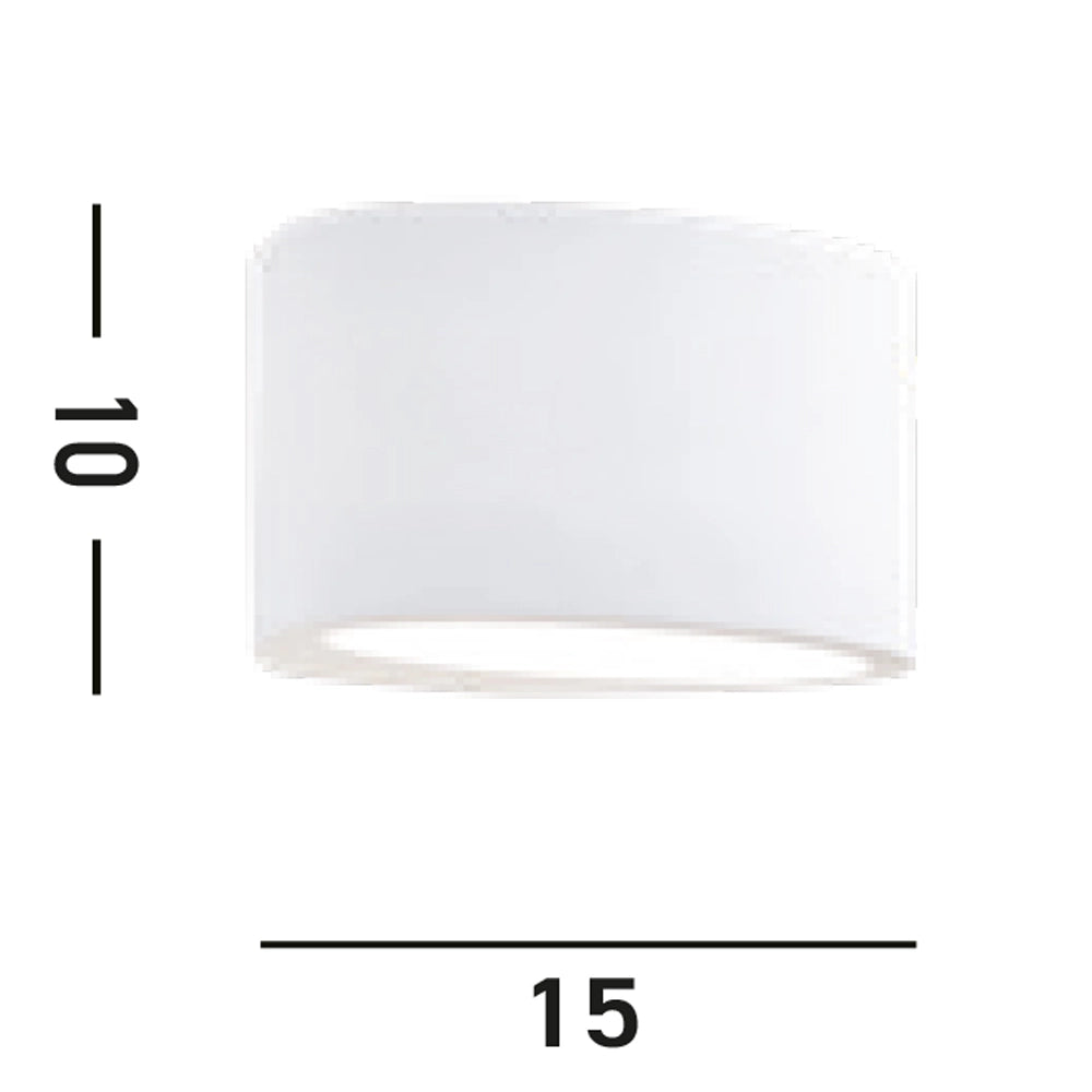 Applique Grande Moderna Malta Gesso Bianco 1 Luce G9
