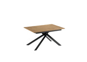 Tavolo Allungabile Pulse 25 Top in Melaminico Rovere Naturale Struttura in Metallo Nero - Dimensioni 140-190 x 90 x 76 cm